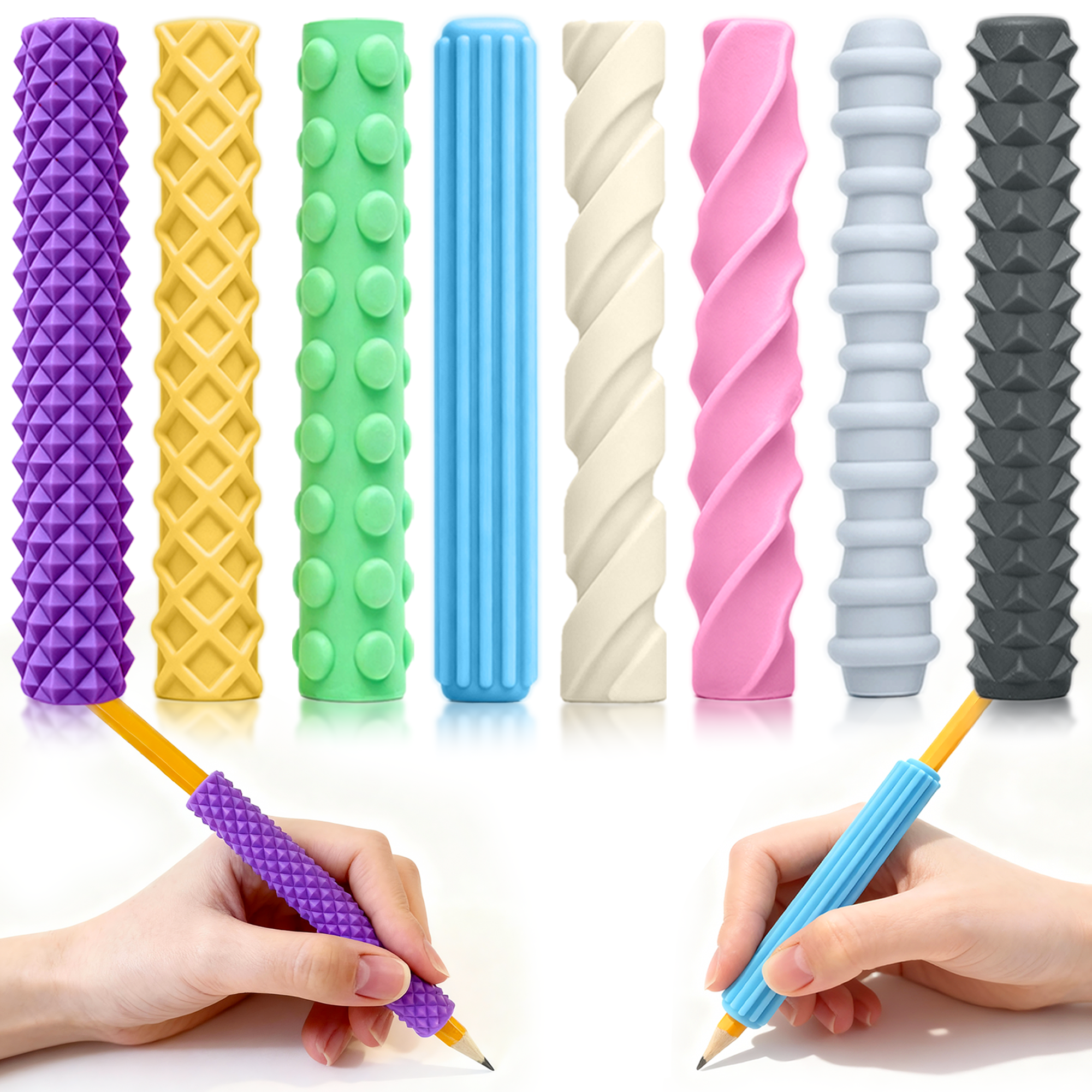 Sensory Pencil Grips for Kids & Adults with ADHD, Autism, Dysgraphia & Arthritis
