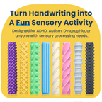 Sensory Pencil Grips for Kids & Adults with ADHD, Autism, Dysgraphia & Arthritis
