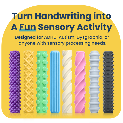 Sensory Pencil Grips for Kids & Adults with ADHD, Autism, Dysgraphia & Arthritis