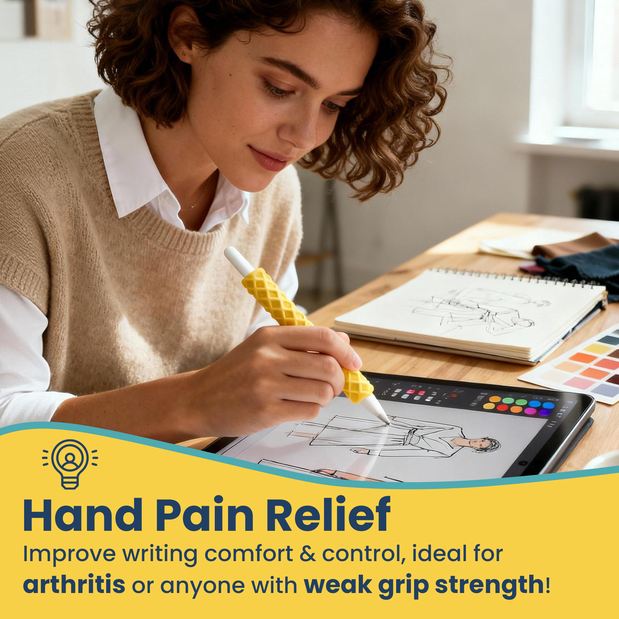 Sensory Pencil Grips for Kids & Adults with ADHD, Autism, Dysgraphia & Arthritis